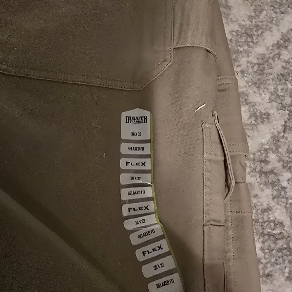 Nwt - Dukuth fleece.lined cargo pants  36-32 - tan - Picture 4 of 6
